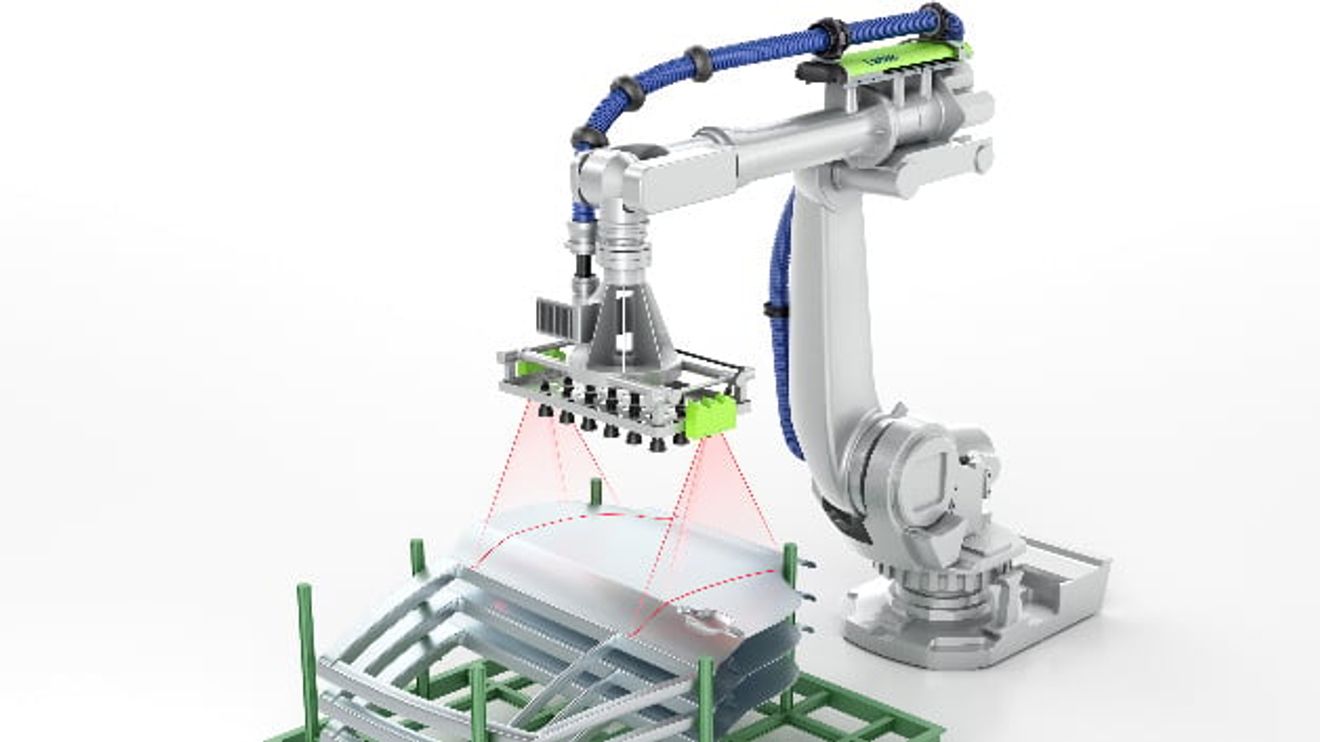 Kalibriersystem advintec 6D Laservermessung von Leoni Kalibriersystem advintec 6D Laservermessung von Leoni