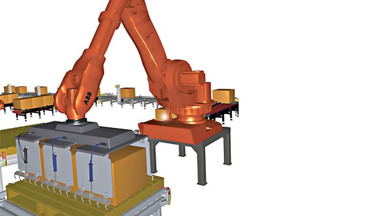 Simulierte Aktion eines Kuka-Roboters Simulierte Aktion eines Kuka-Roboters