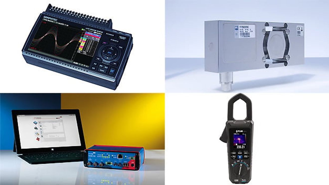 Bildcollage zu neuen Messtechnik-Produkten