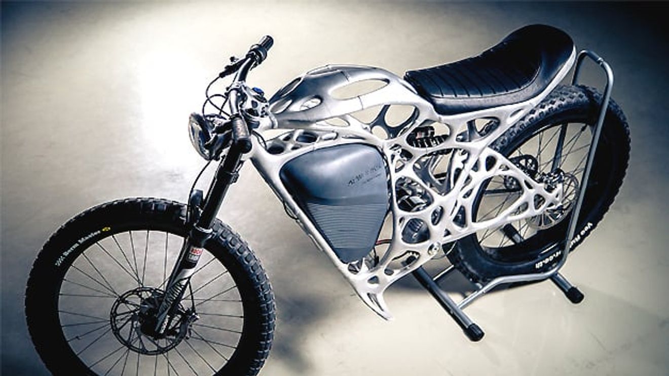 Electric motorcycle Light Rider from above Electric motorcycle Light Rider from above