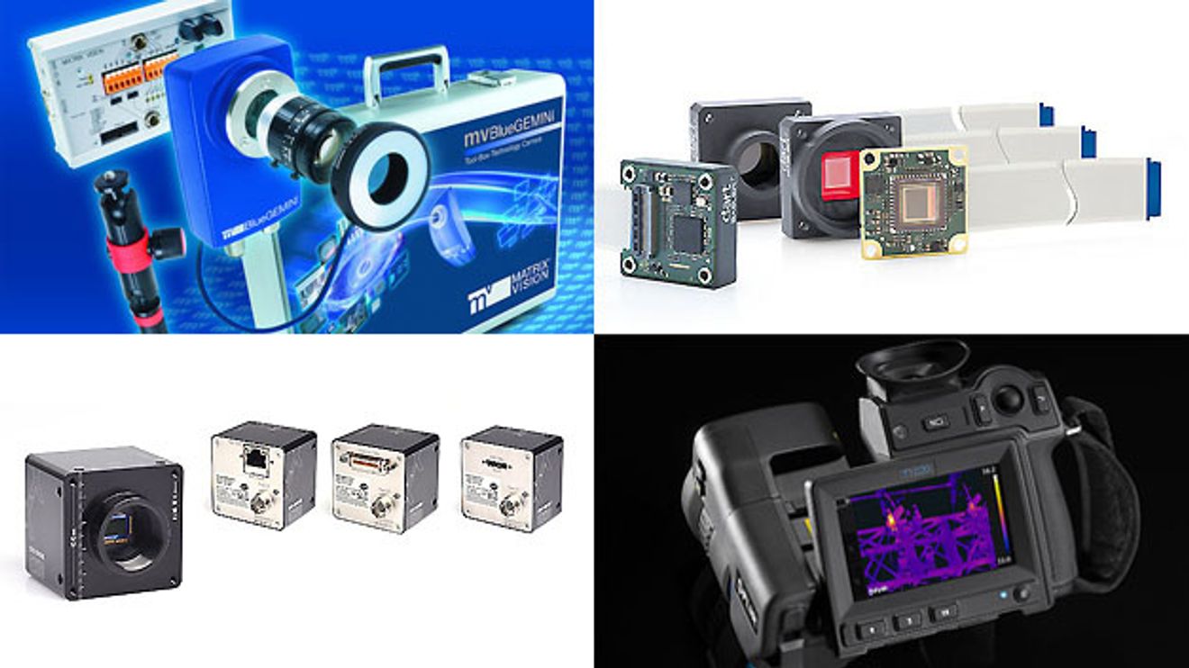 Image collage on products from industrial image processing