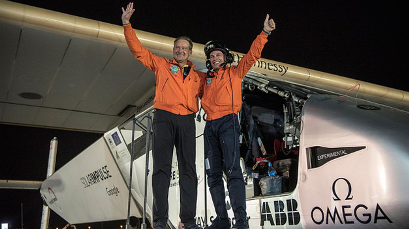 Piloten der Solar Impulse André Borschberg und Bertrand Piccard Piloten der Solar Impulse André Borschberg und Bertrand Piccard