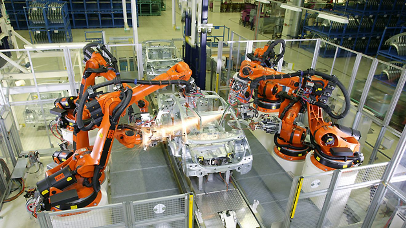 Punktschweißapplikation von Kuka im Automobilbau Punktschweißapplikation von Kuka im Automobilbau