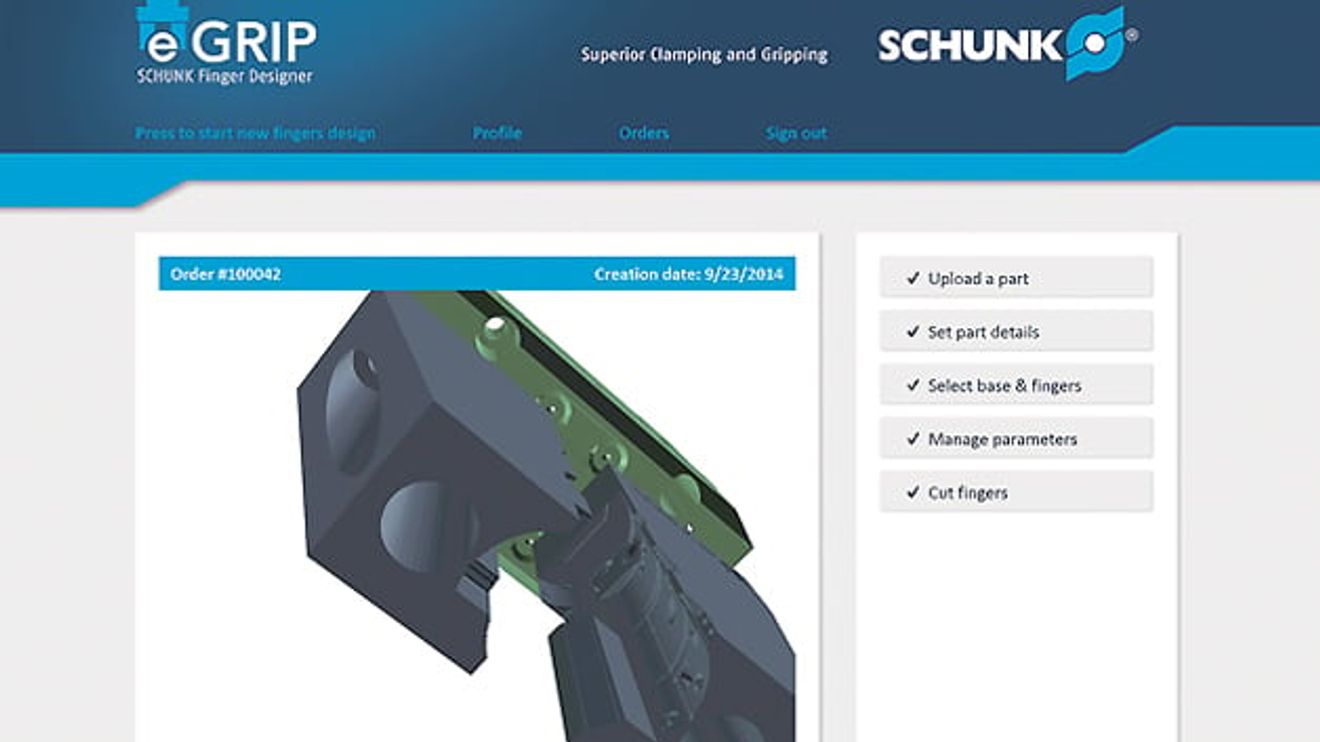 Software von Schunk generiert vollautomatisch die optimale 3D-Kontur der Greiferfinger Software von Schunk generiert vollautomatisch die optimale 3D-Kontur der Greiferfinger