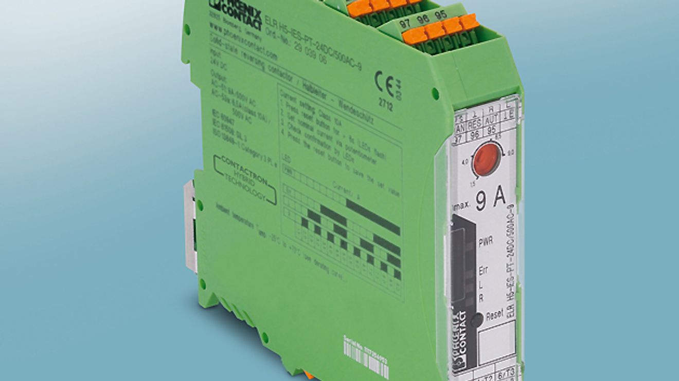 Hybrid Motorstarter aus der „Contactron“ Produktfamilie von Phoenix Contact 