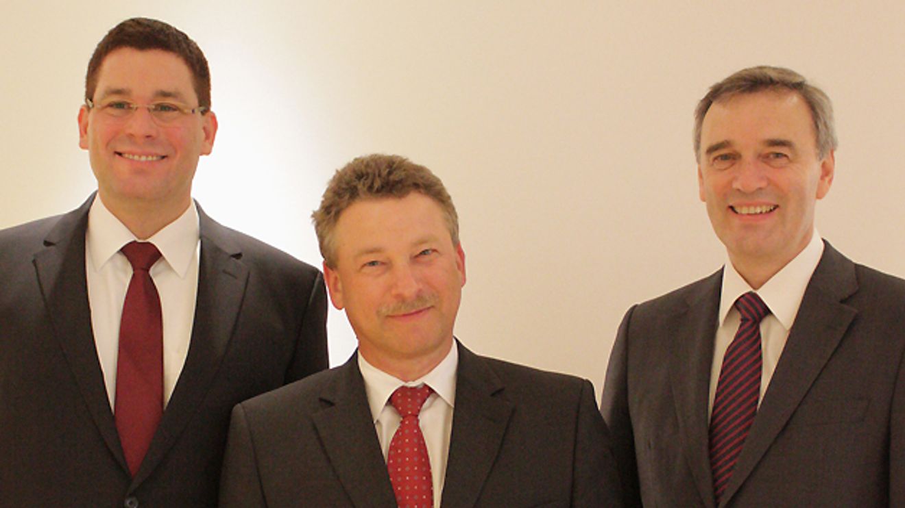 Dr. Marco Münchhof, Dr.  Frank Uhlemann und Peter Frankenbach von Eckelmann