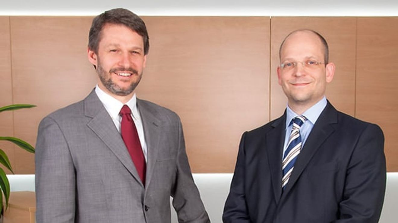 Dr. Clifford Sell und Philip Poensgen von E-T-A Elektrotechnische Apparate Dr. Clifford Sell und Philip Poensgen von E-T-A Elektrotechnische Apparate