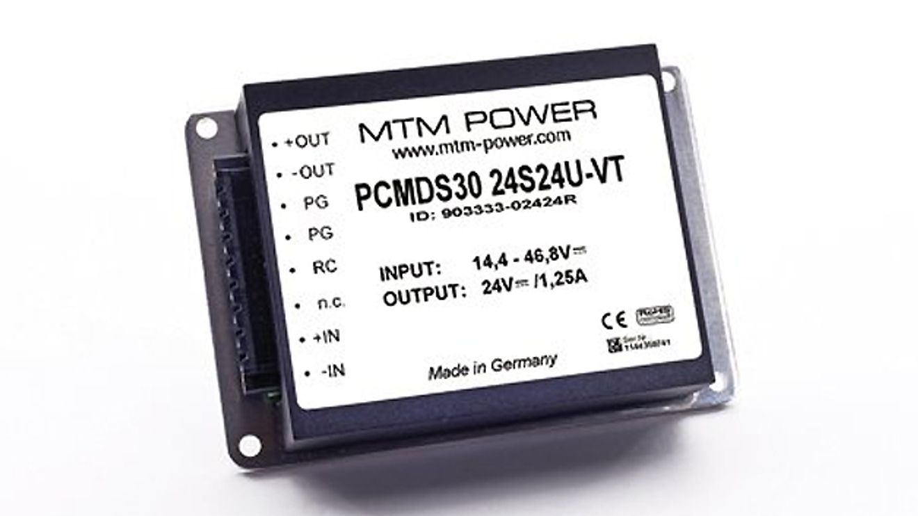 DC/DC Wandler der Serie PMDS/PCMDS30 von MTM Power DC/DC Wandler der Serie PMDS/PCMDS30 von MTM Power