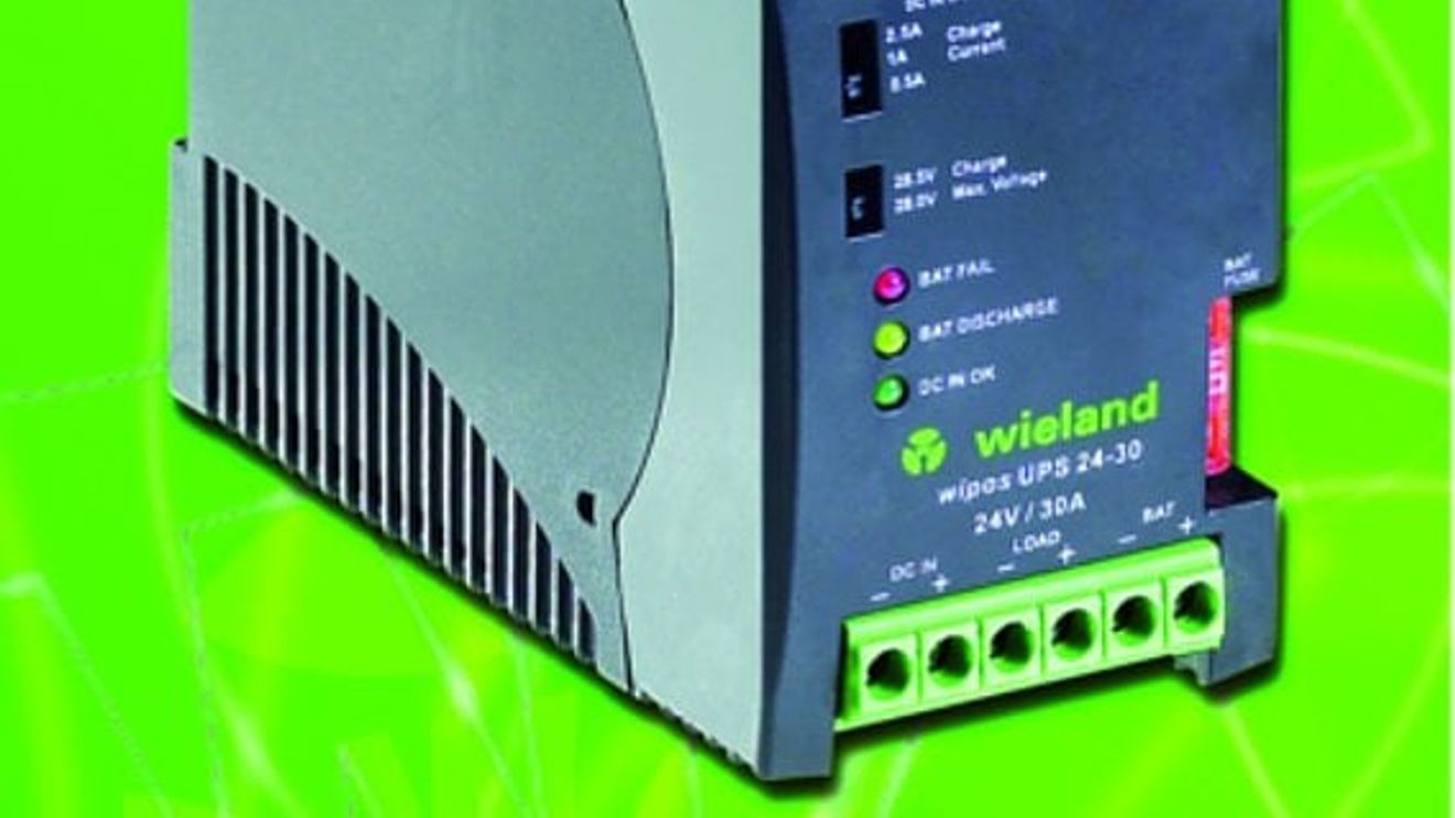 Wieland, unterbrechungsfreie Stromversorgung wipos UPS 24 30 Wieland, unterbrechungsfreie Stromversorgung wipos UPS 24 30