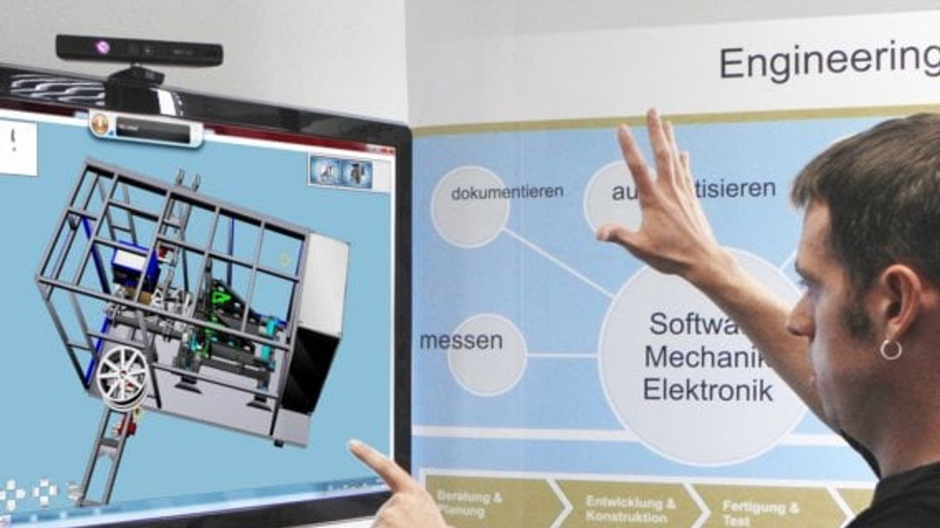 Konzeptstudie Maschinenbedienung via Kinect xBOX360 der Firma Heitec auf der SPS/IPC/Drives 2011 Konzeptstudie Maschinenbedienung via Kinect xBOX360 der Firma Heitec auf der SPS/IPC/Drives 2011