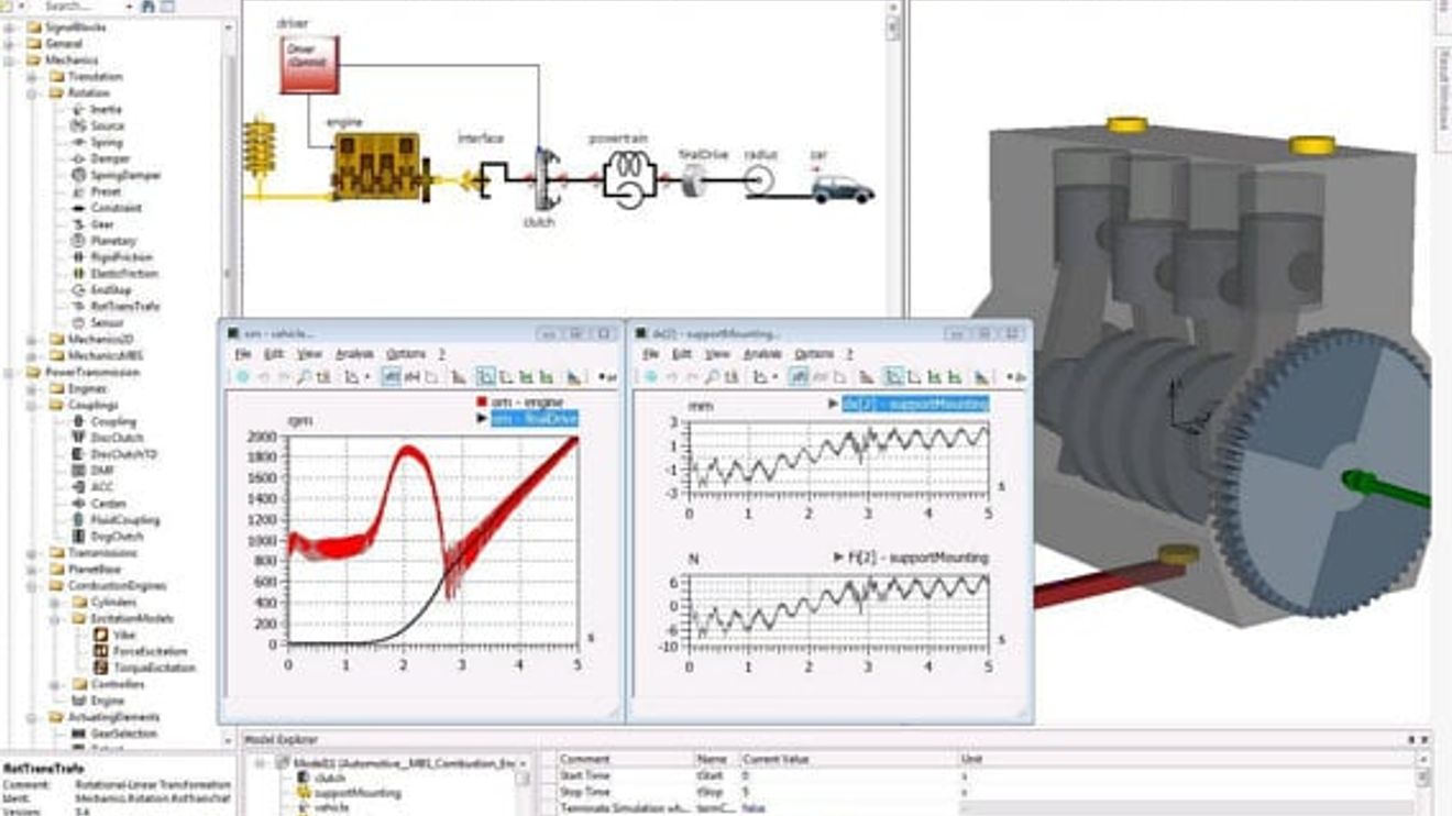 Screenshot, SimulationX Version 3.4 Screenshot, SimulationX Version 3.4
