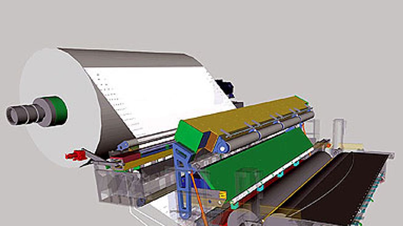 Die 3D-Visualisierung eines Anlagenteils. Die 3D-Visualisierung eines Anlagenteils.
