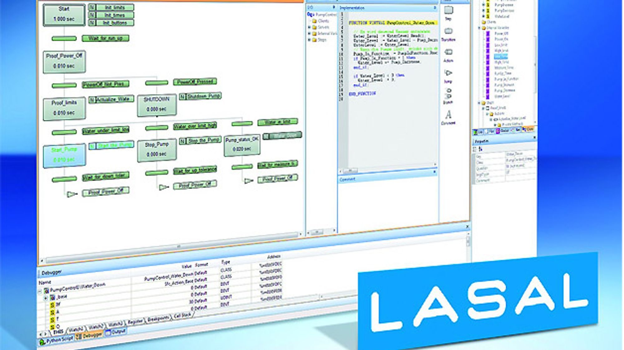 Screenshot des Engingeering-Tools Lasal Screenshot des Engingeering-Tools Lasal