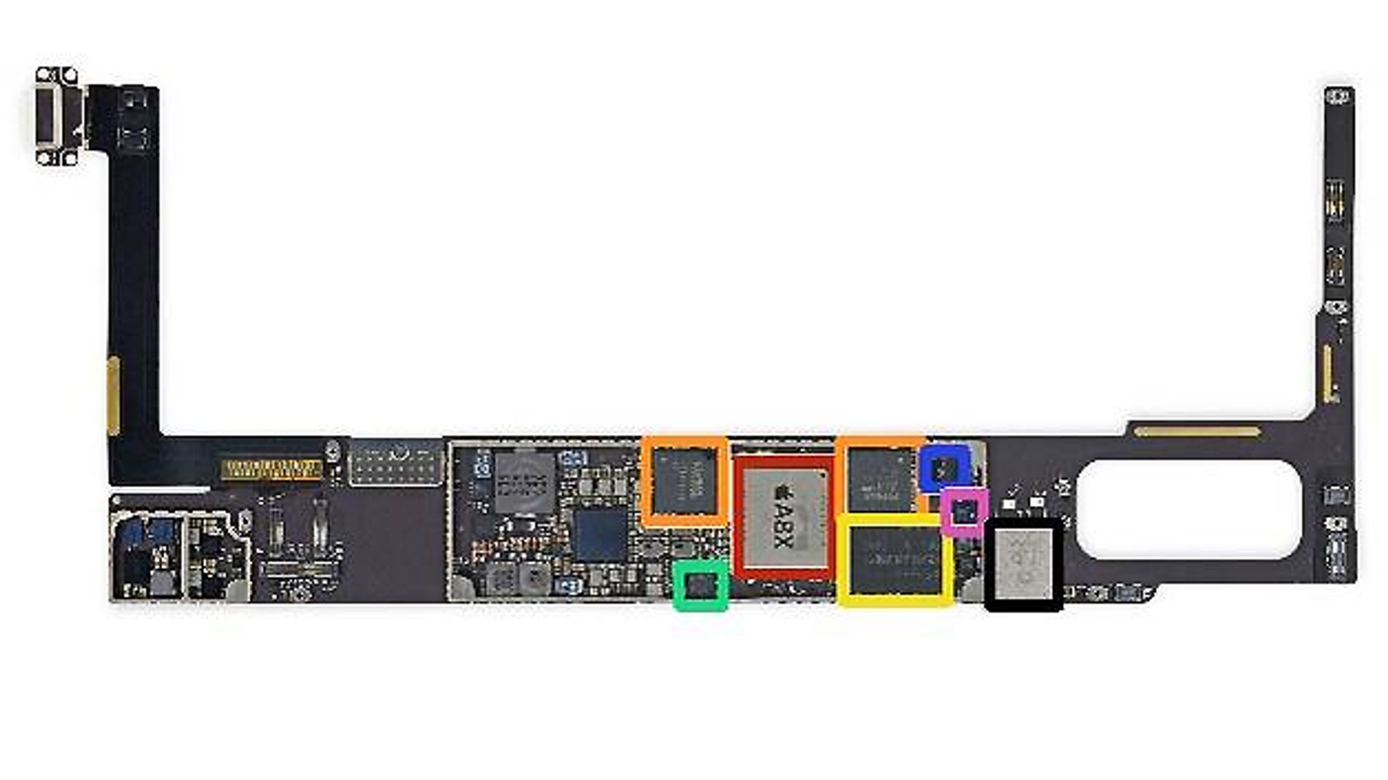 Logic board of the Apple iPad Air 2 Logic board of the Apple iPad Air 2