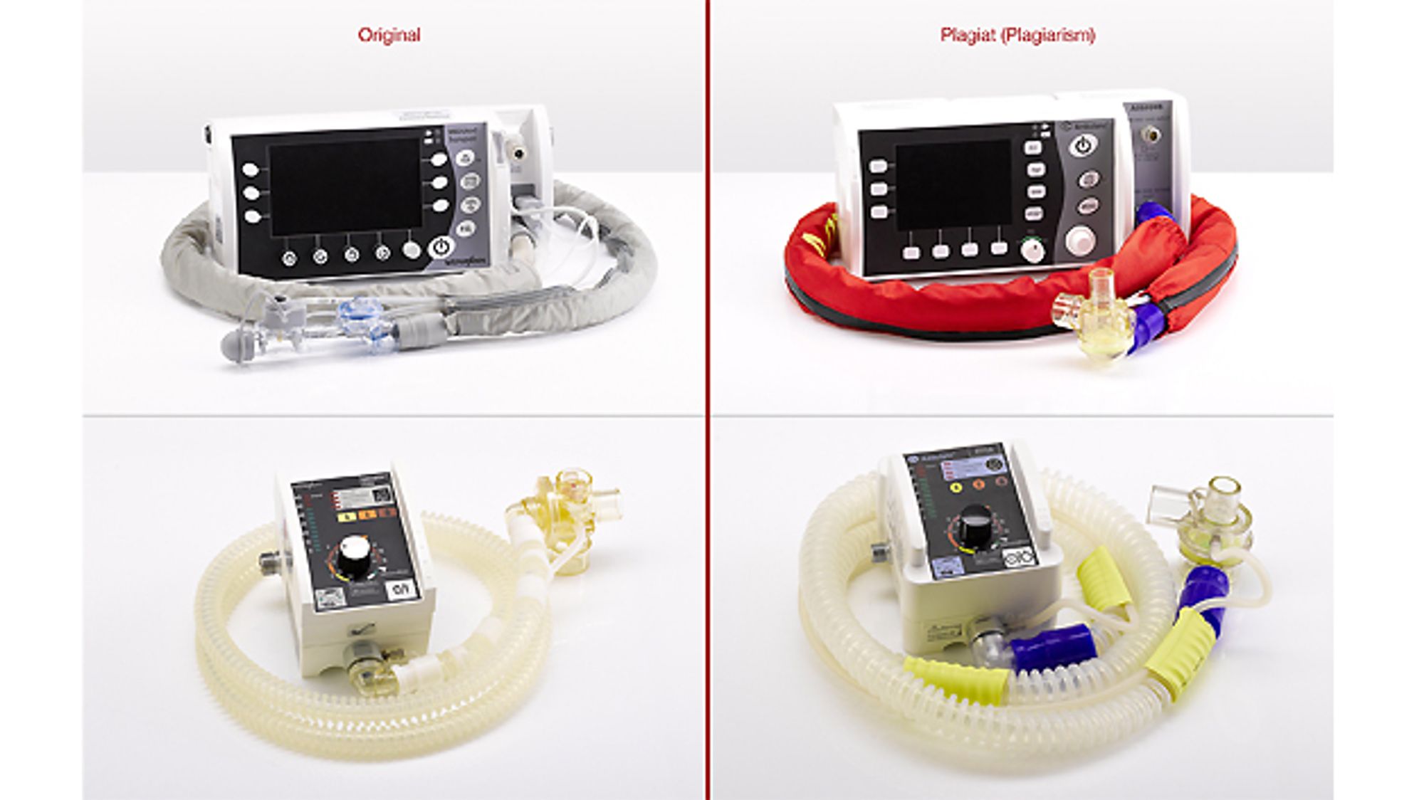 Notfall-Beatmungsgerät MEDUMAT Easy und MEDUMAT Transport im Original und als Fälschung