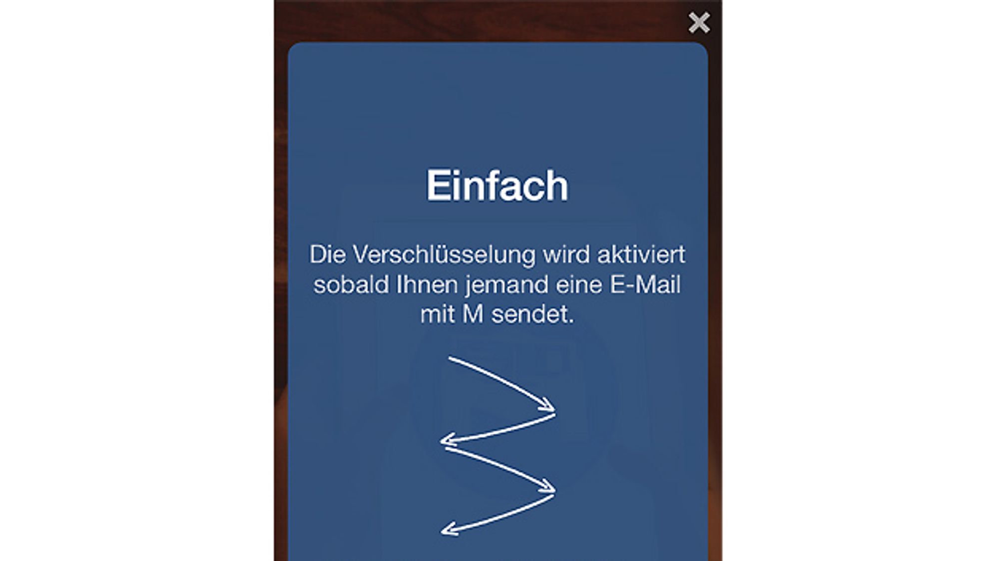 3 App M zum Verschlüsseln von E-Mail-Nachrichten