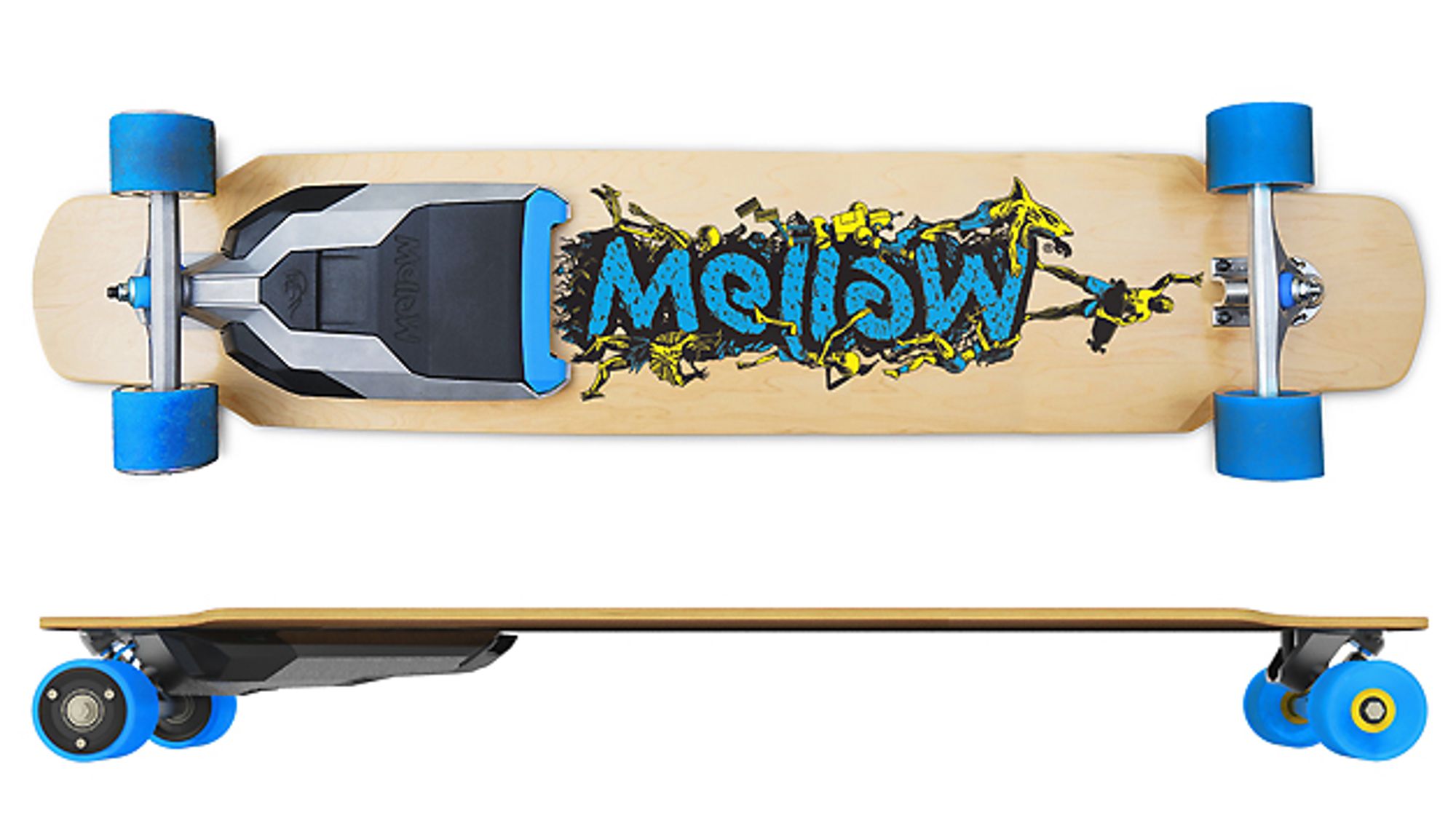 High-tech module from Mellow with board from below and from the side