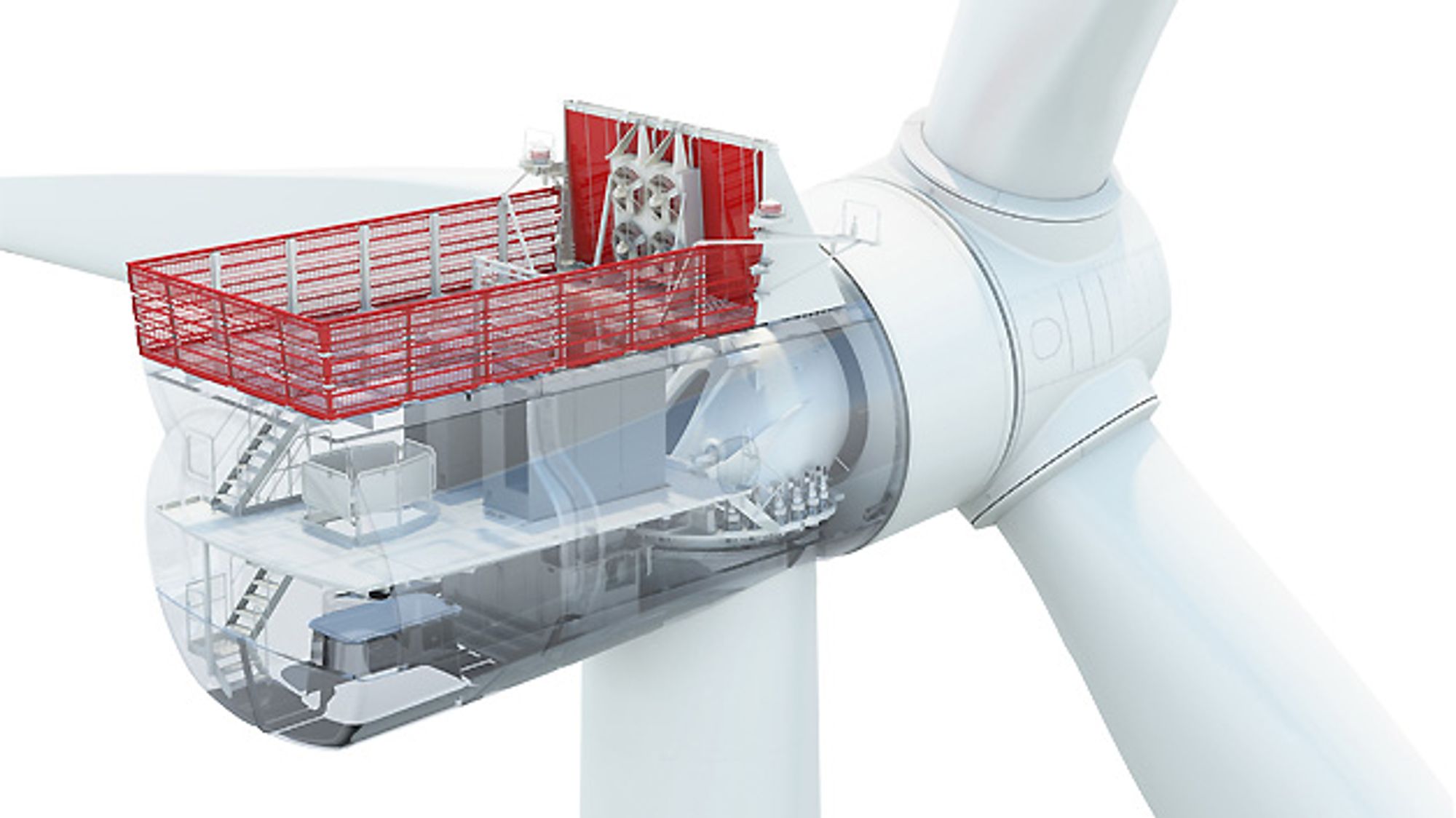 Transparente Darstellung der D7 Windturbine von Siemens Transparente Darstellung der D7 Windturbine von Siemens