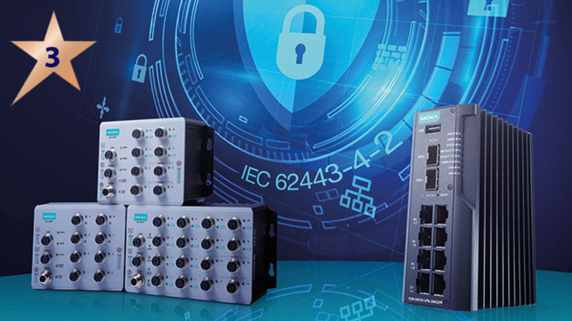 Computer&Automation »Produkte des Jahres 2024« – Safety & Security – Platz 3: Moxa Computer&Automation »Produkte des Jahres 2024« – Safety & Security – Platz 3: Moxa