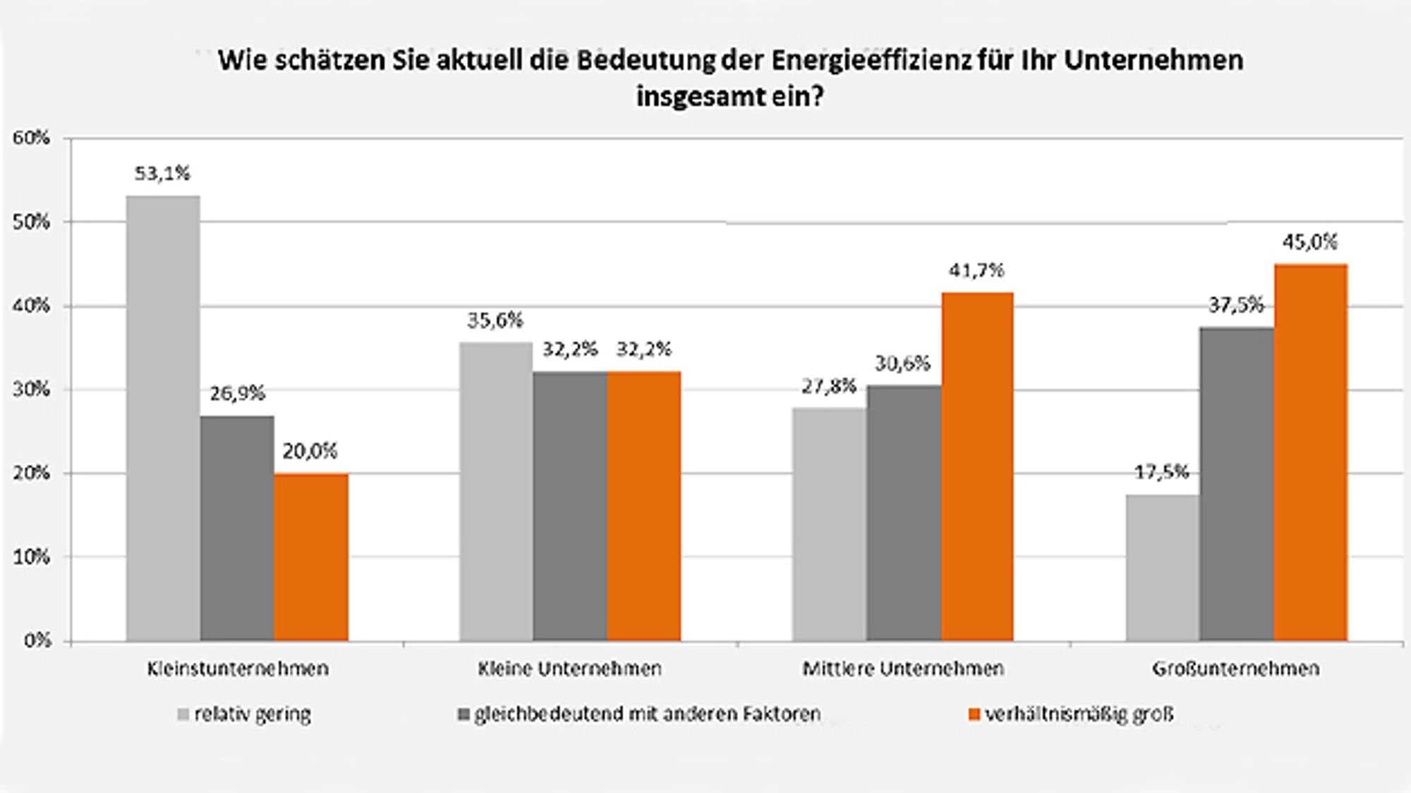 Einschätzung der Bedeutung der Energieeffizienz Einschätzung der Bedeutung der Energieeffizienz