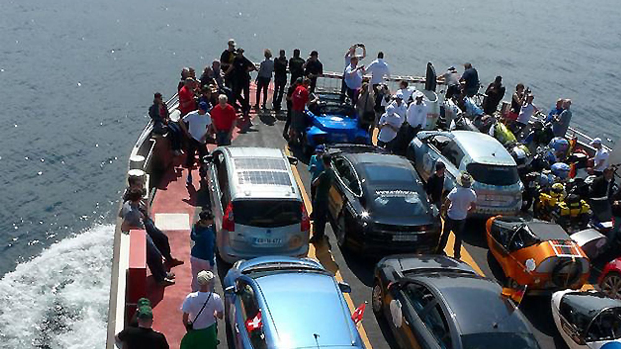 Wave-Elektrofahrzeuge auf der Fähre von Meersburg nach Konstanz