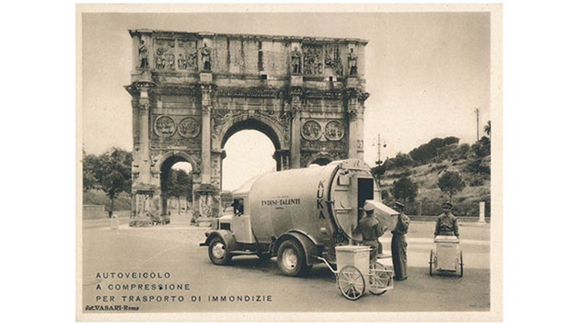 Kuka garbage truck in Rome