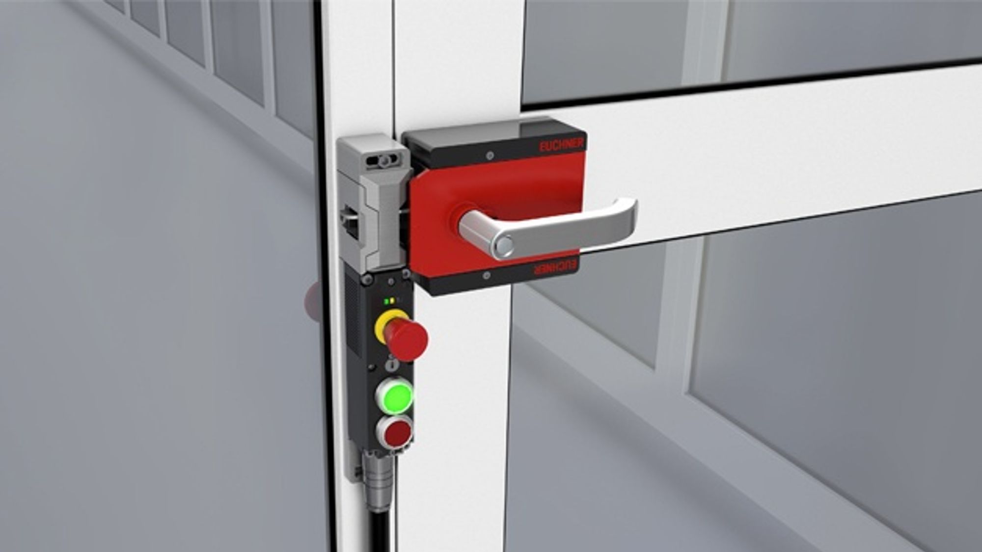 CTP safety switch from Euchner on a sturdy locking plate