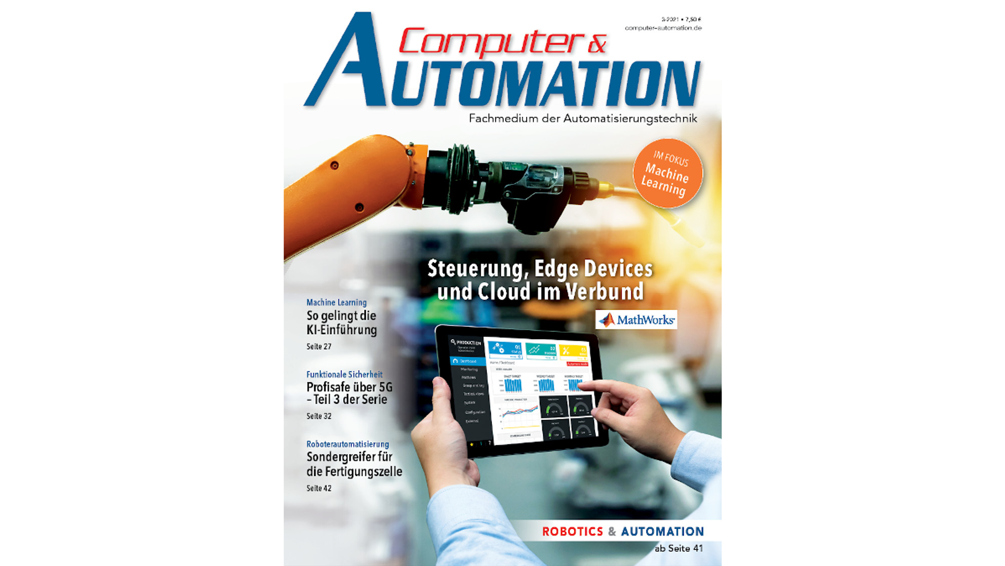 Titelbild der Computer&AUTOMATION Ausgabe 3/2021  Hier geht´s zur Umfrage