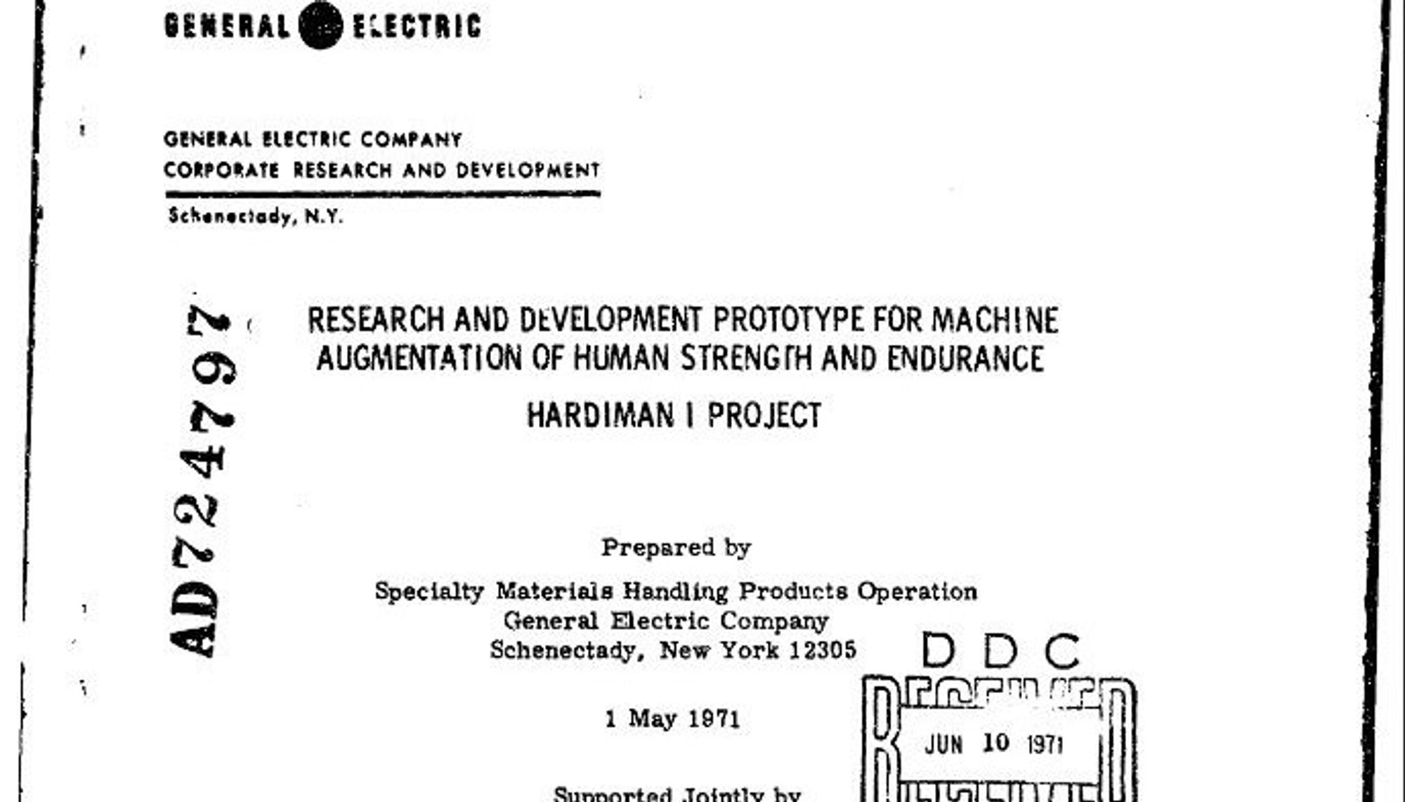 Hardiman Projekt bei General Electric 