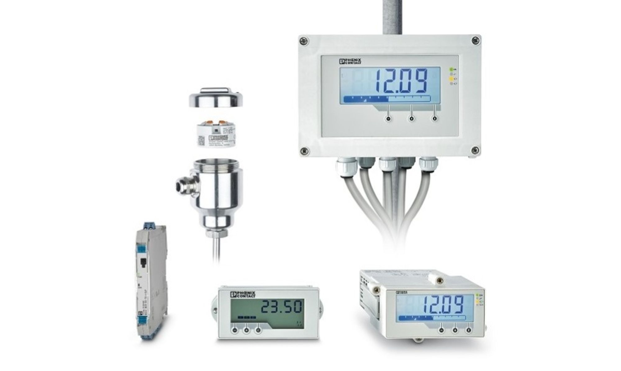 Figure 4: The MACX MCR-... Ex i isolator series and the FA MCR... process indicators and field devices have been developed for use in safety-related circuits in accordance with EN 61508. Independent test bodies certify their use in applications Figure 4: The MACX MCR-... Ex i isolator series and the FA MCR... process indicators and field devices have been developed for use in safety-related circuits in accordance with EN 61508. Independent test bodies certify their use in applications