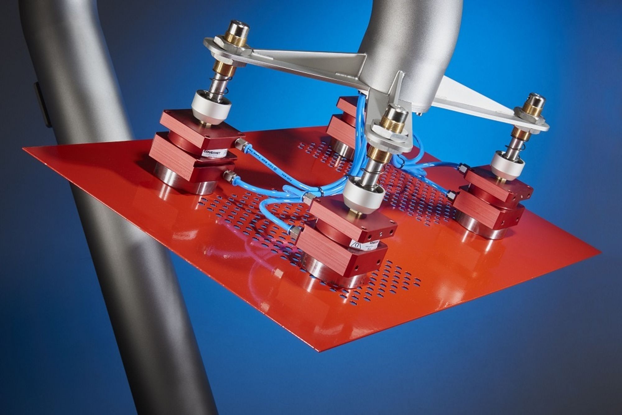 The magnetic gripper from Goudsmit Mag- netics is used to automatically pick up, place or position steel objects or other ferromagnetic objects. The magnetic gripper from Goudsmit Mag- netics is used to automatically pick up, place or position steel objects or other ferromagnetic objects.