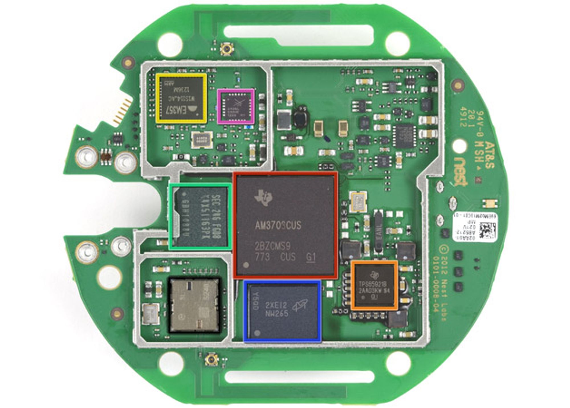 Hauptplatine des Nest-Smart-Thermostats