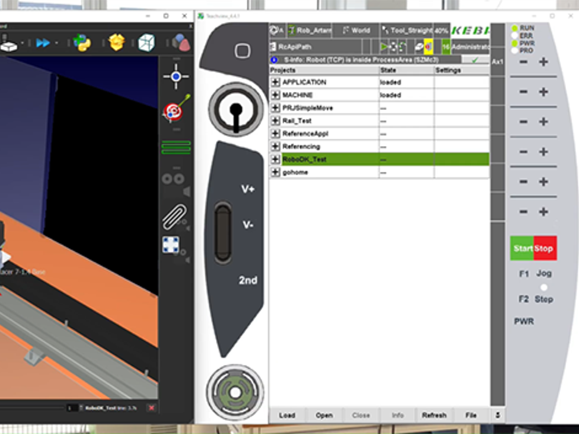 The connection of Keba control technology to RoboDK enables users to virtually create and test robot cell scenarios in a simulated environment.