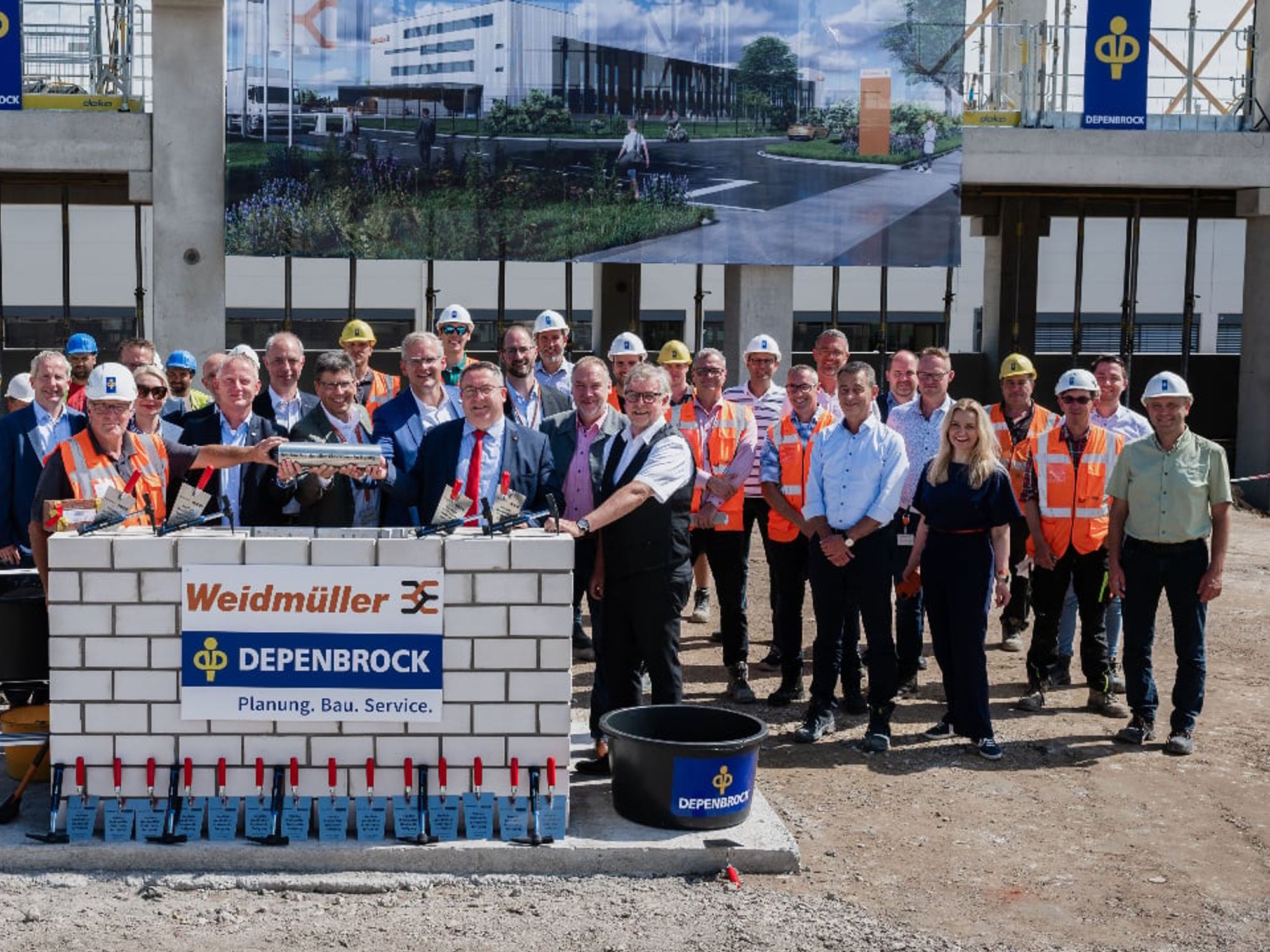 weidmüller's new electrical engineering production facility lays foundation stone