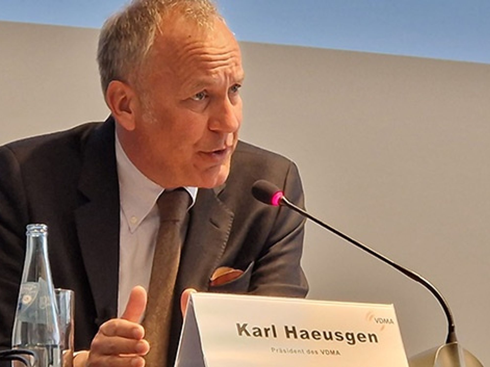 VDMA-Präsident Karl Haeusgen auf der Hannover Messe 2023. VDMA-Präsident Karl Haeusgen auf der Hannover Messe 2023.