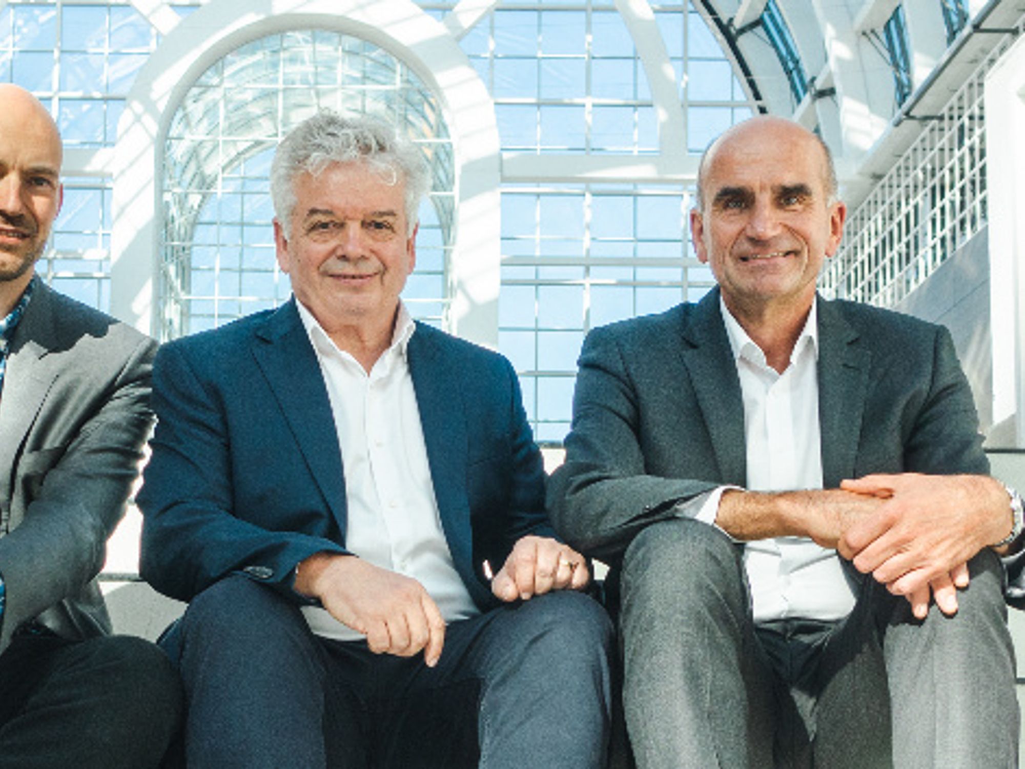 Tim Jagenberg, CTO Piscada, Bernhard Böhrer, CEO logiccloud, Harald Hellmann, VP Sales &amp; Business Development Central Europe Piscada (from left to right)