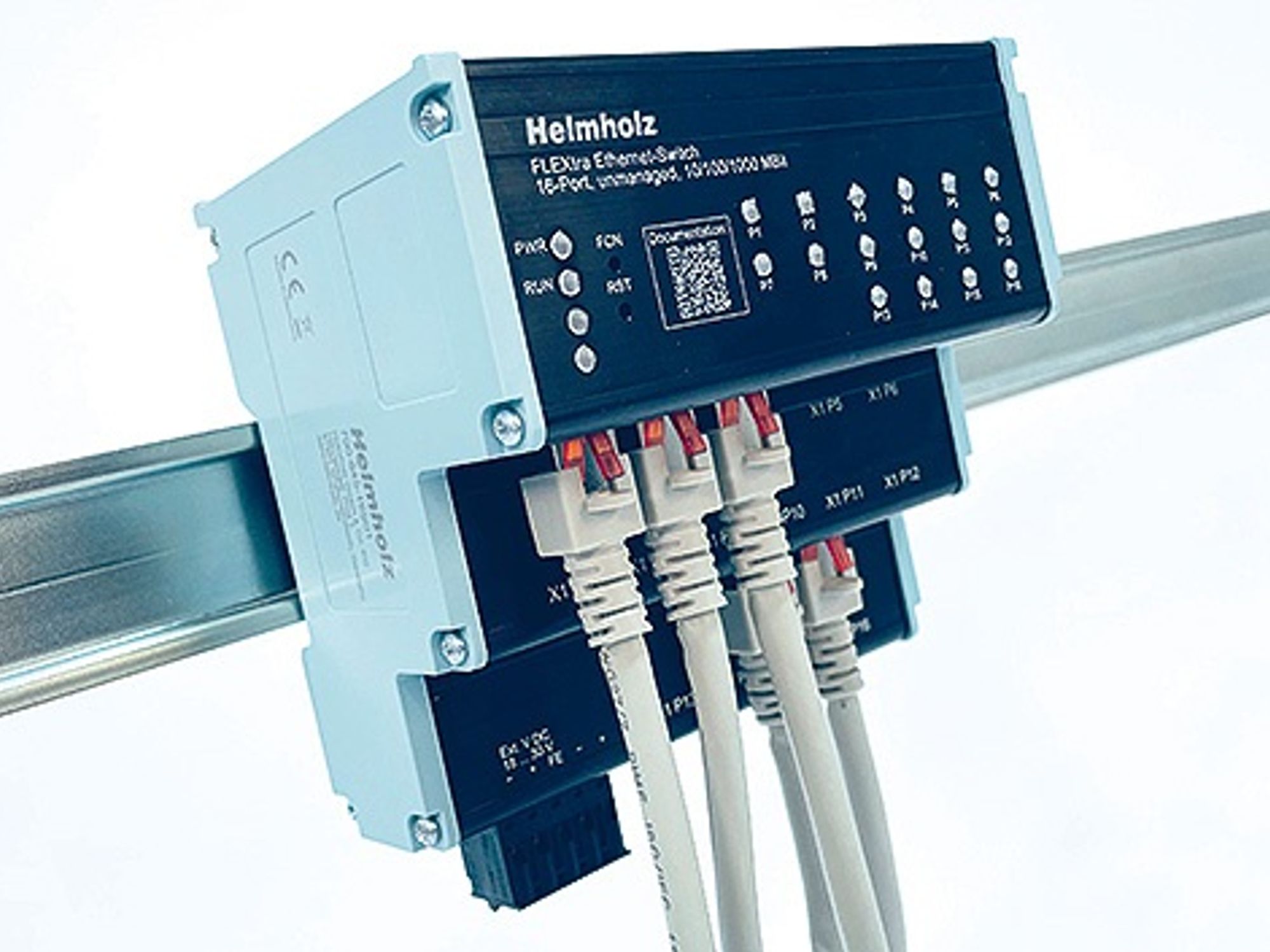 Flextra Ethernet-Switch für bis zu 1000 Mbit (Gigabit) von Helmholz