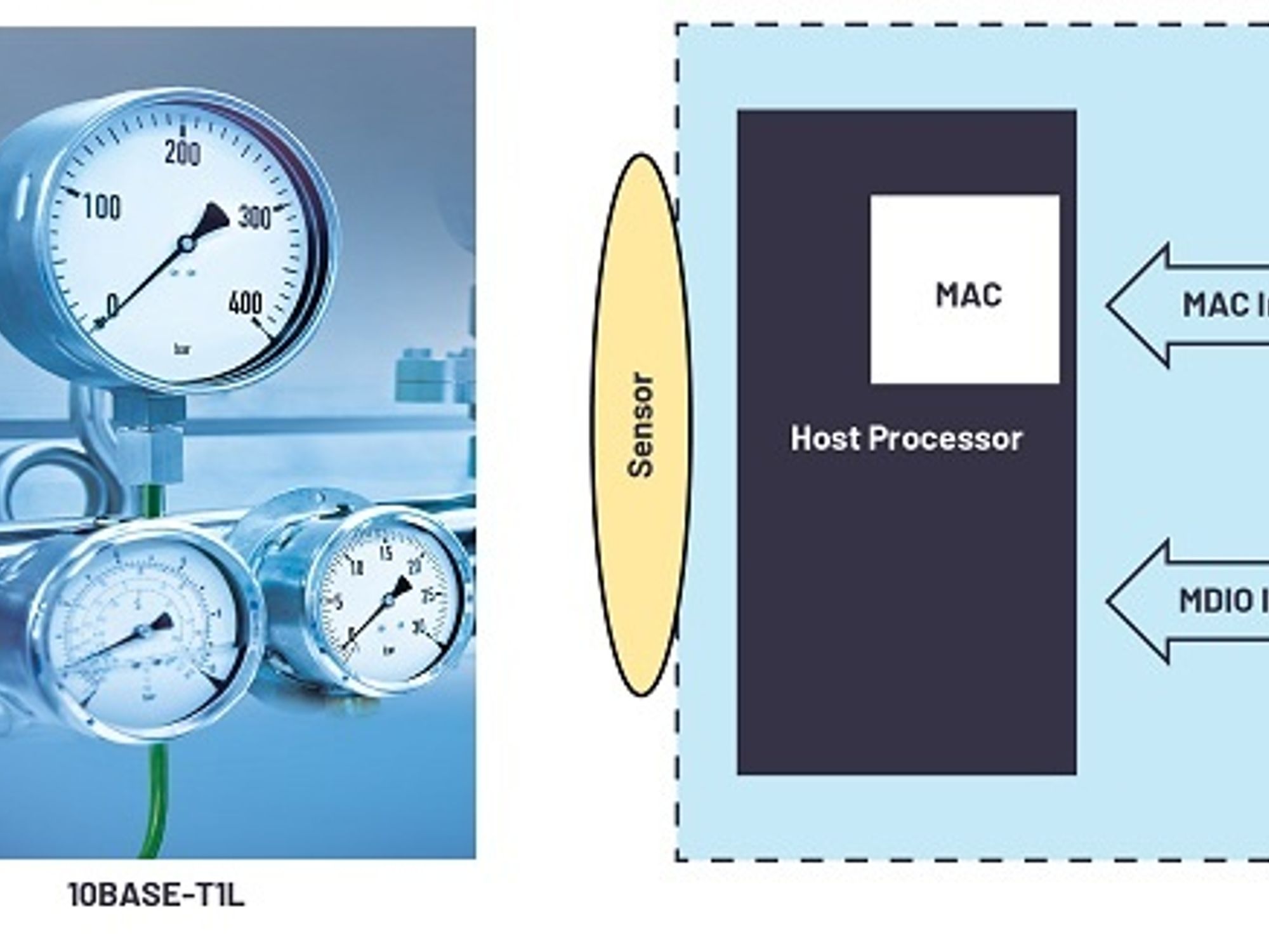 Figure 1: Connection of field devices via 10BASE-T1L-PHY