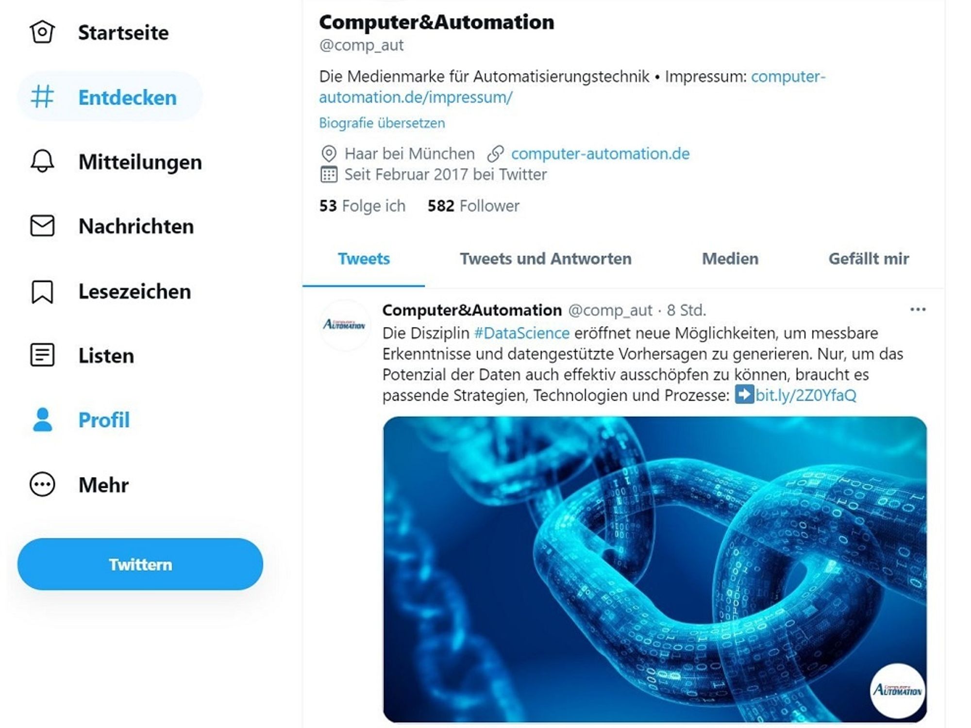 Computer&AUTOMATION auf Twitter