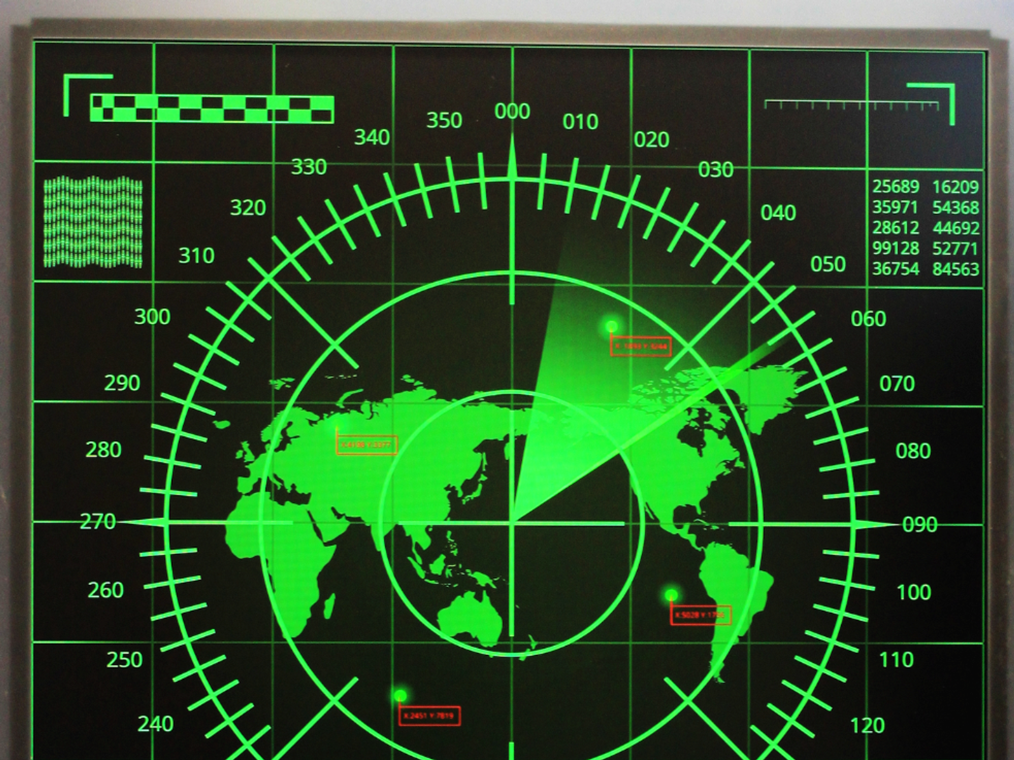 Figure 7: Square display in a radar unit