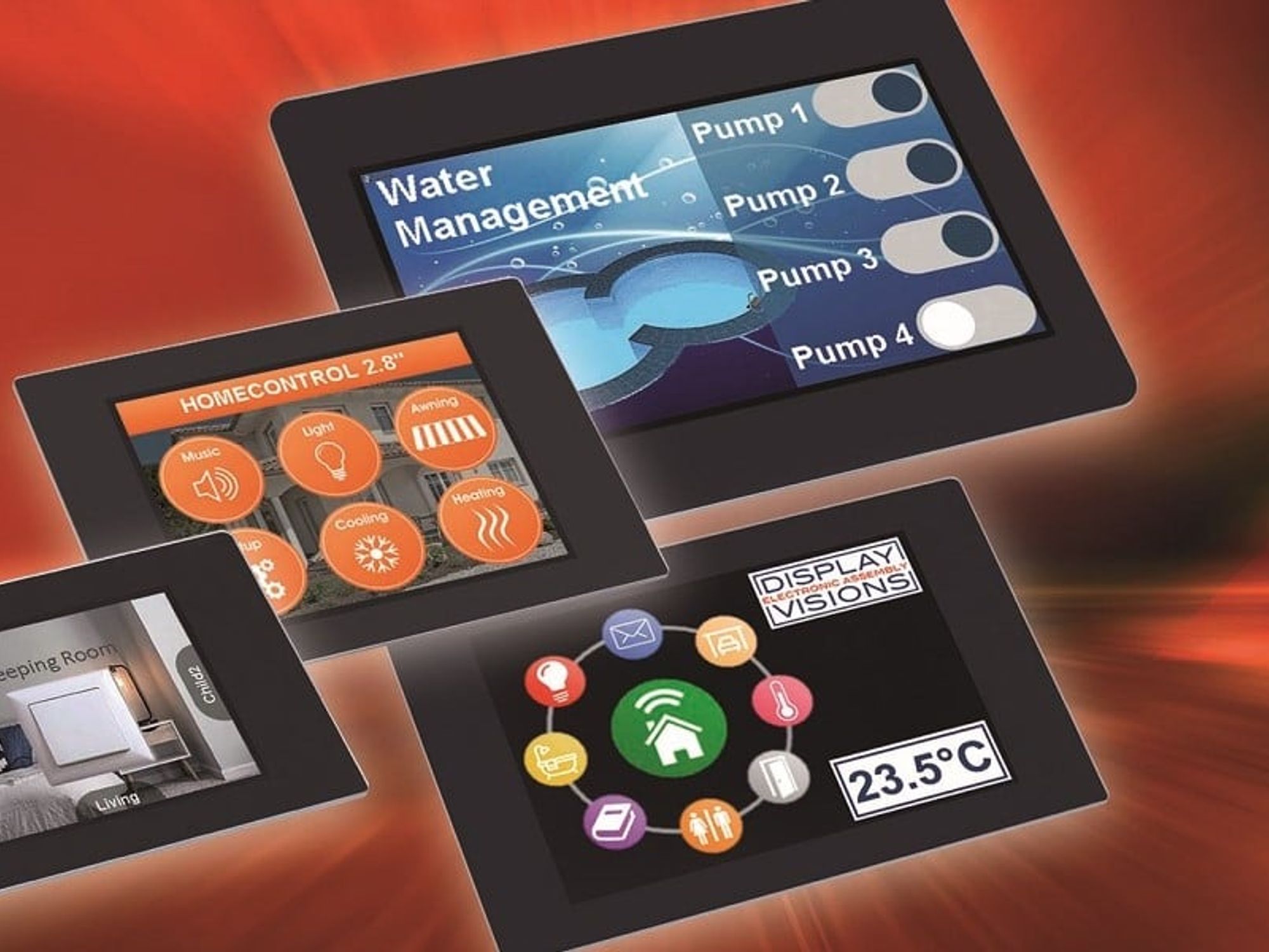 The smallest variant from Electronic Assembly's new uniTFTs series is only three fingers wide, yet the capacitive touch display offers a resolution of 320 x 240 pixels on its 2-inch screen diagonal.