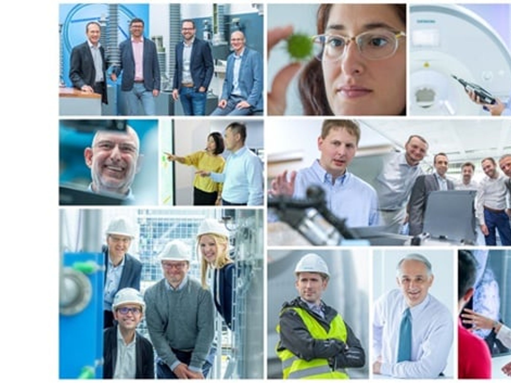 Collage of Siemens inventors of the year 2019 Collage of Siemens inventors of the year 2019