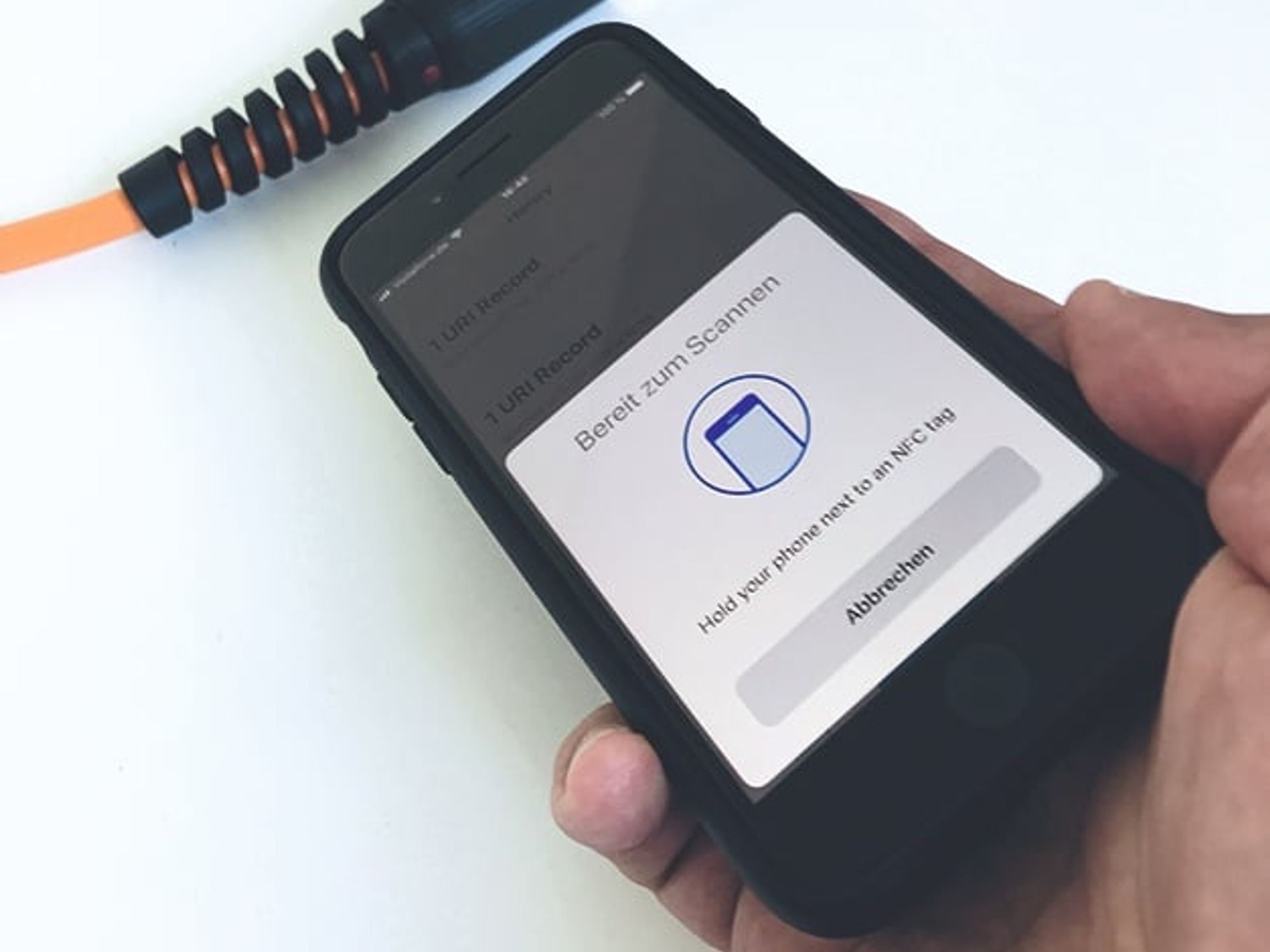 NFC chip in the connector