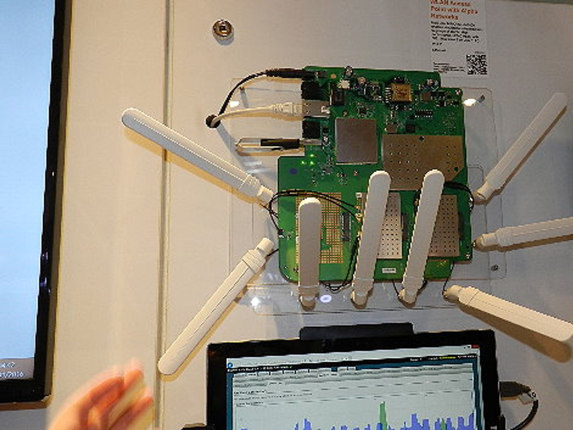 A WLAN access point with MU-MIMO technology.