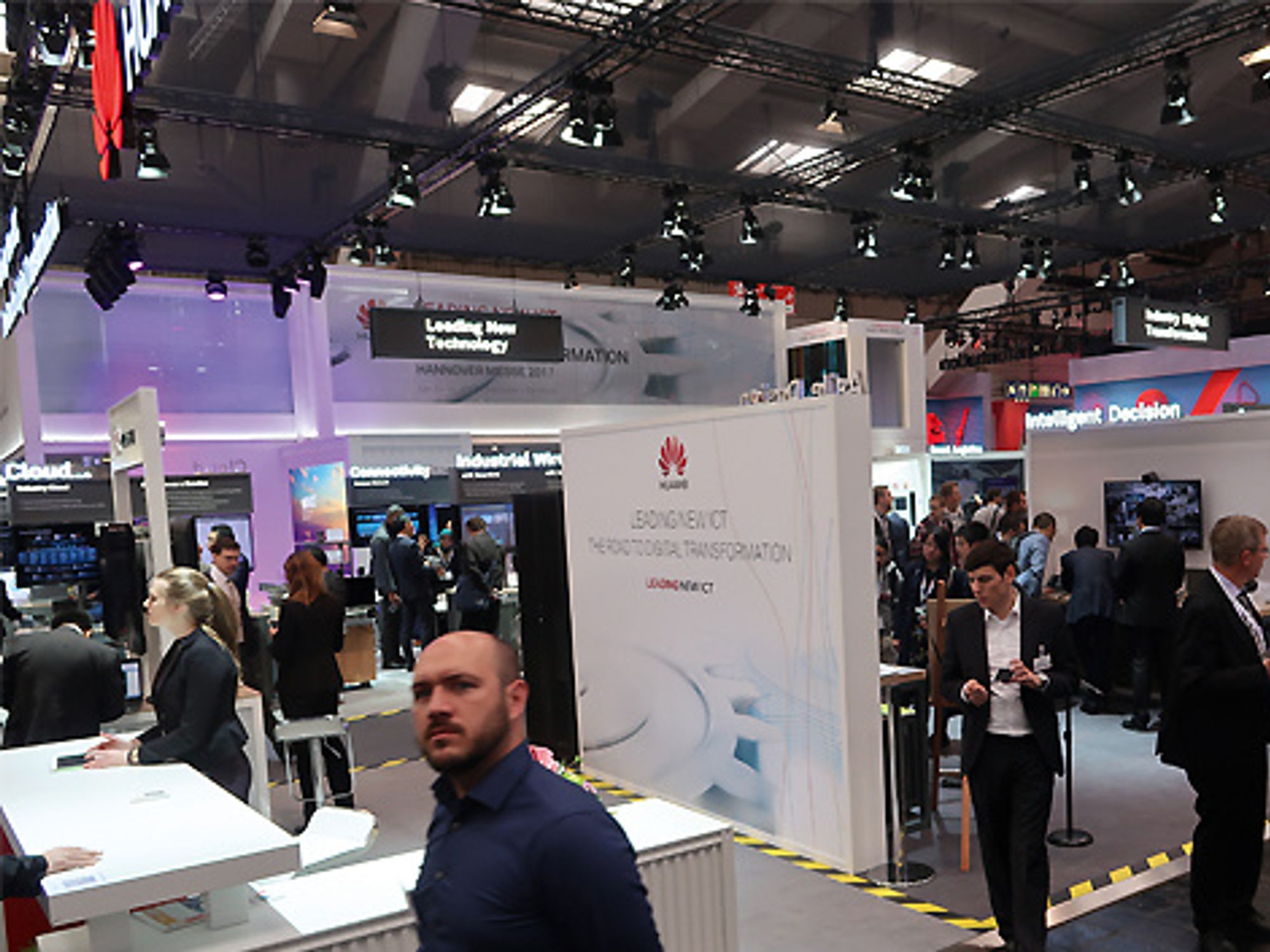 Huawei stand at the Hannover Messe 2017