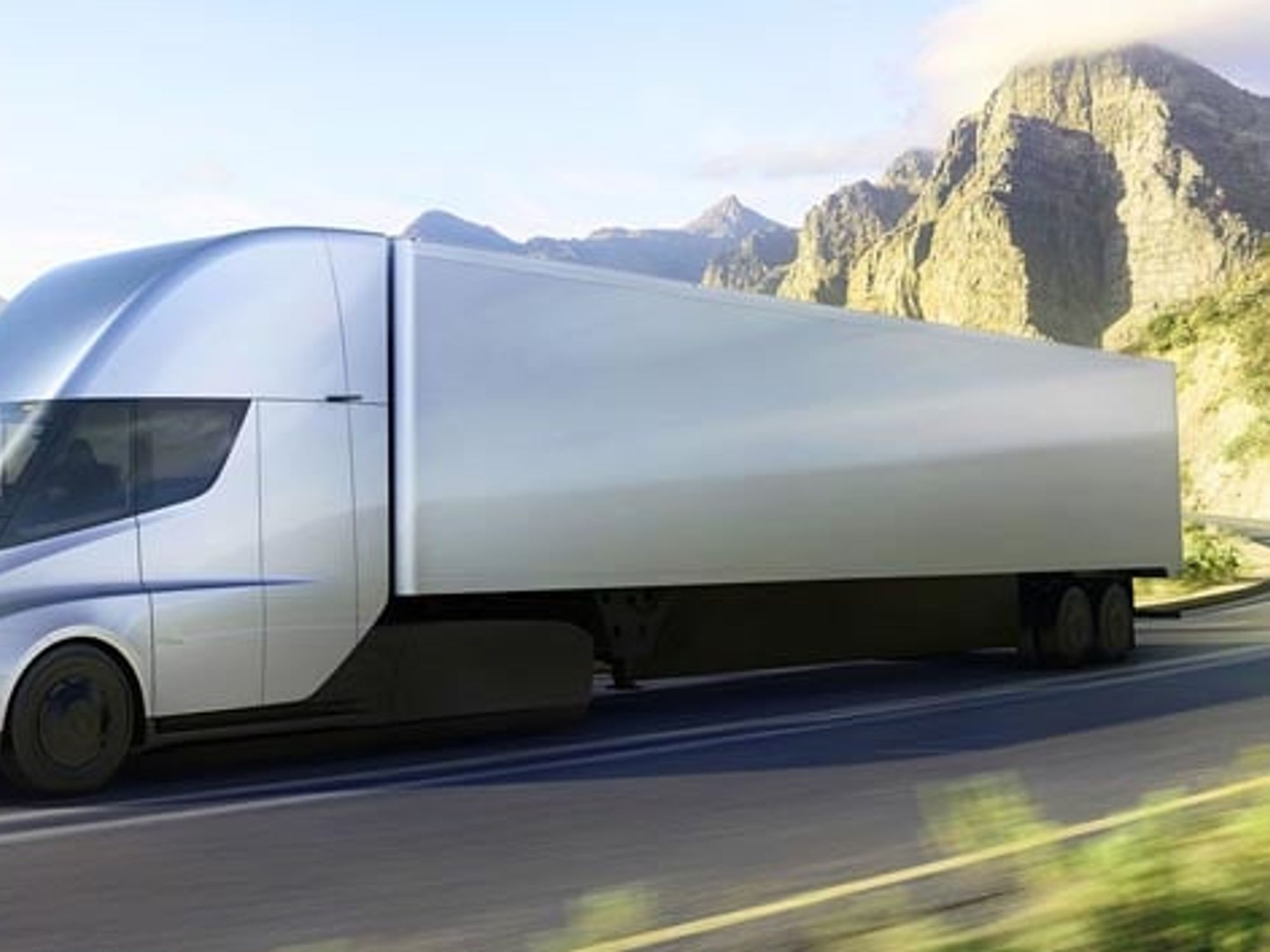 Der Tesla Semi soll eine Reichweite von 800 km aufweisen. Der Tesla Semi soll eine Reichweite von 800 km aufweisen.