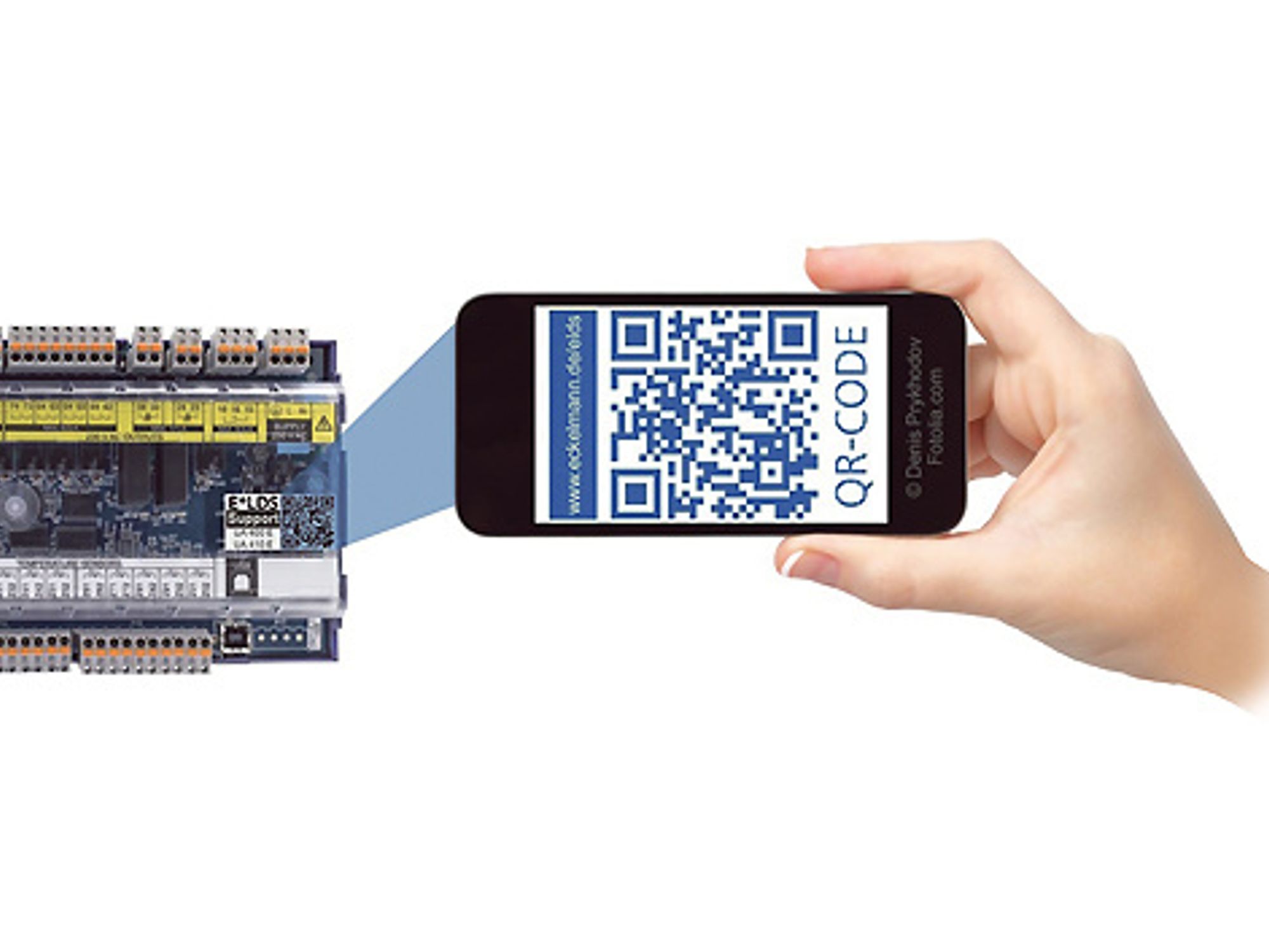 3_QR code on the user interface of the control system