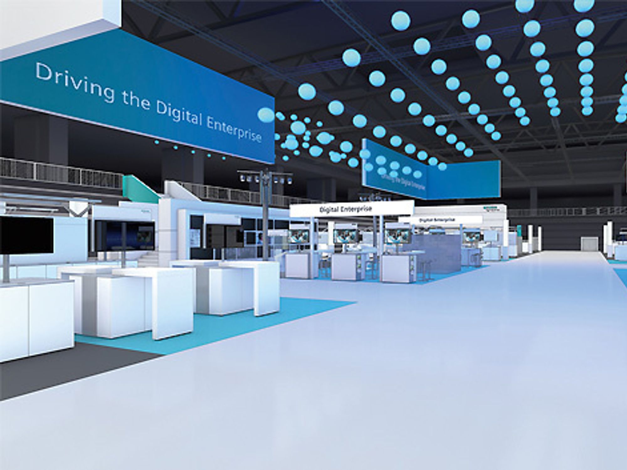 Rendering of the Siemens stand at SPS IPC Drives 2016