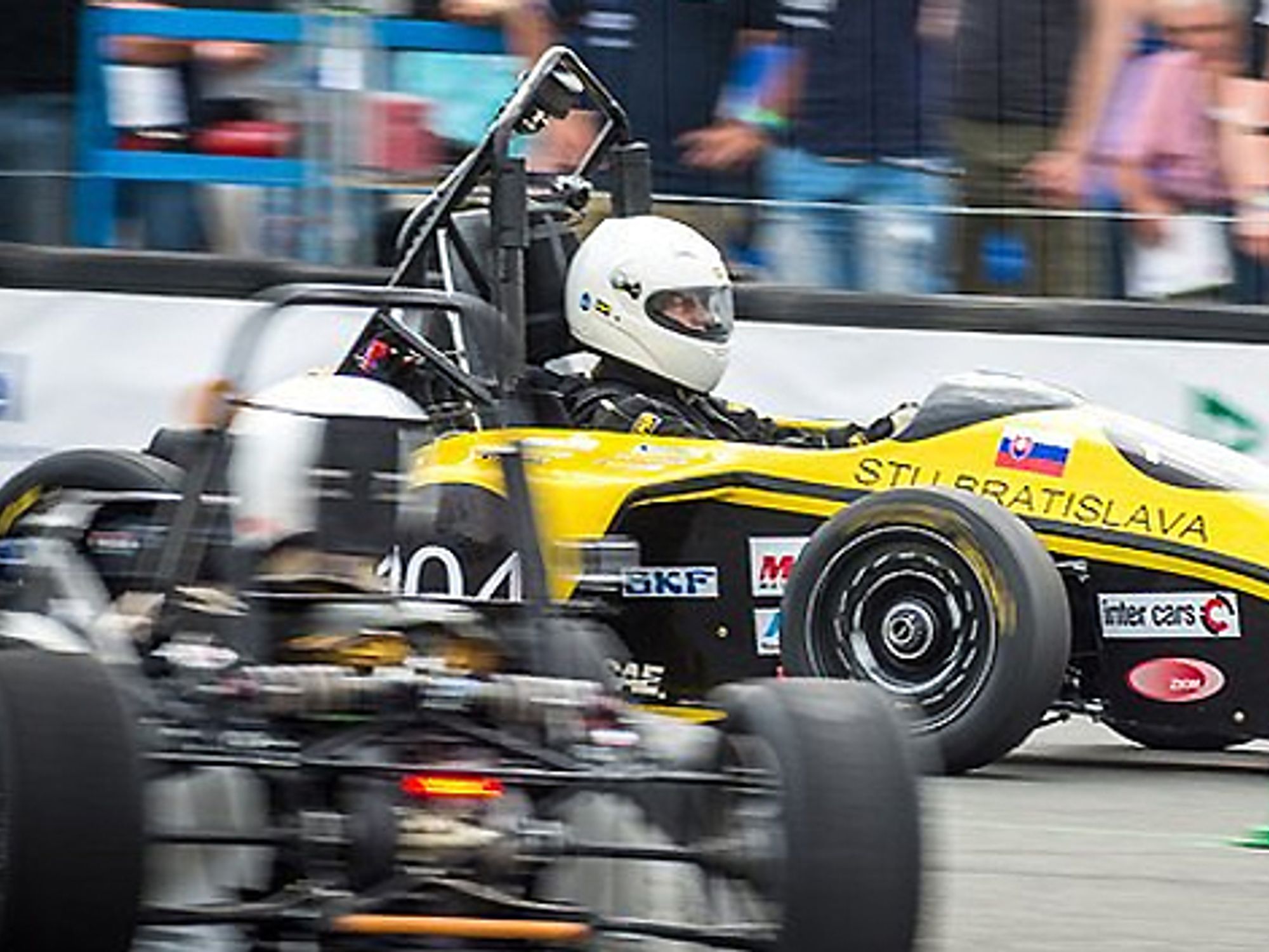 Two racing cars at Formula Students Germany 2013