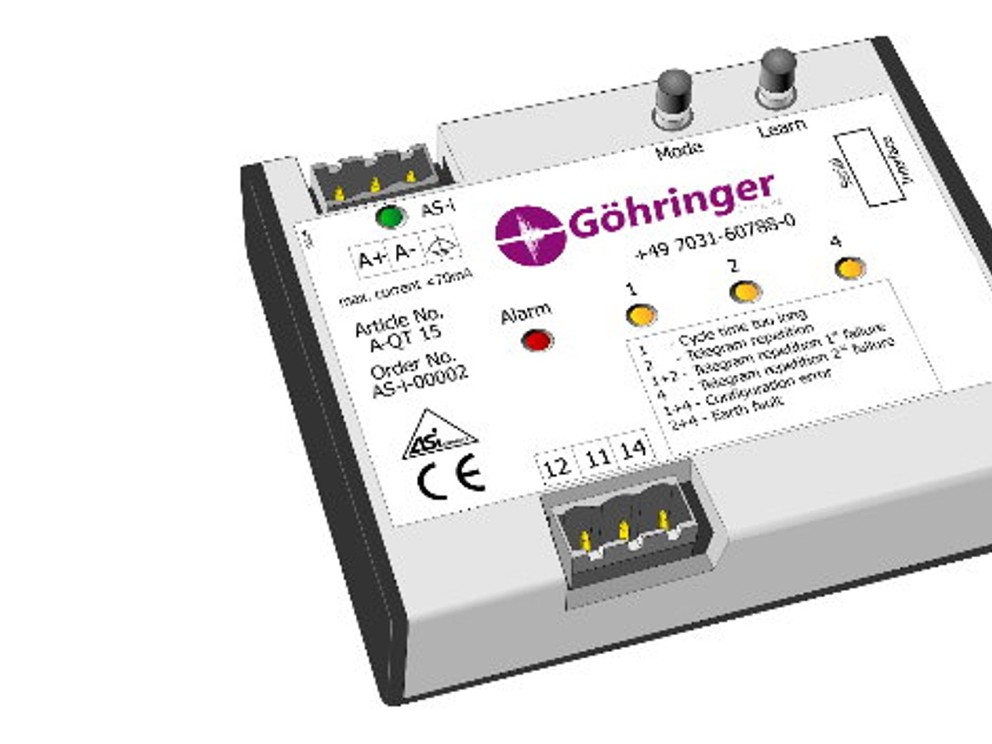 Über verschiedene LEDs meldet der »Quicktester A-QT 15« Fehlfunktionen und Störungen in AS-Interface-Netzwerken.
